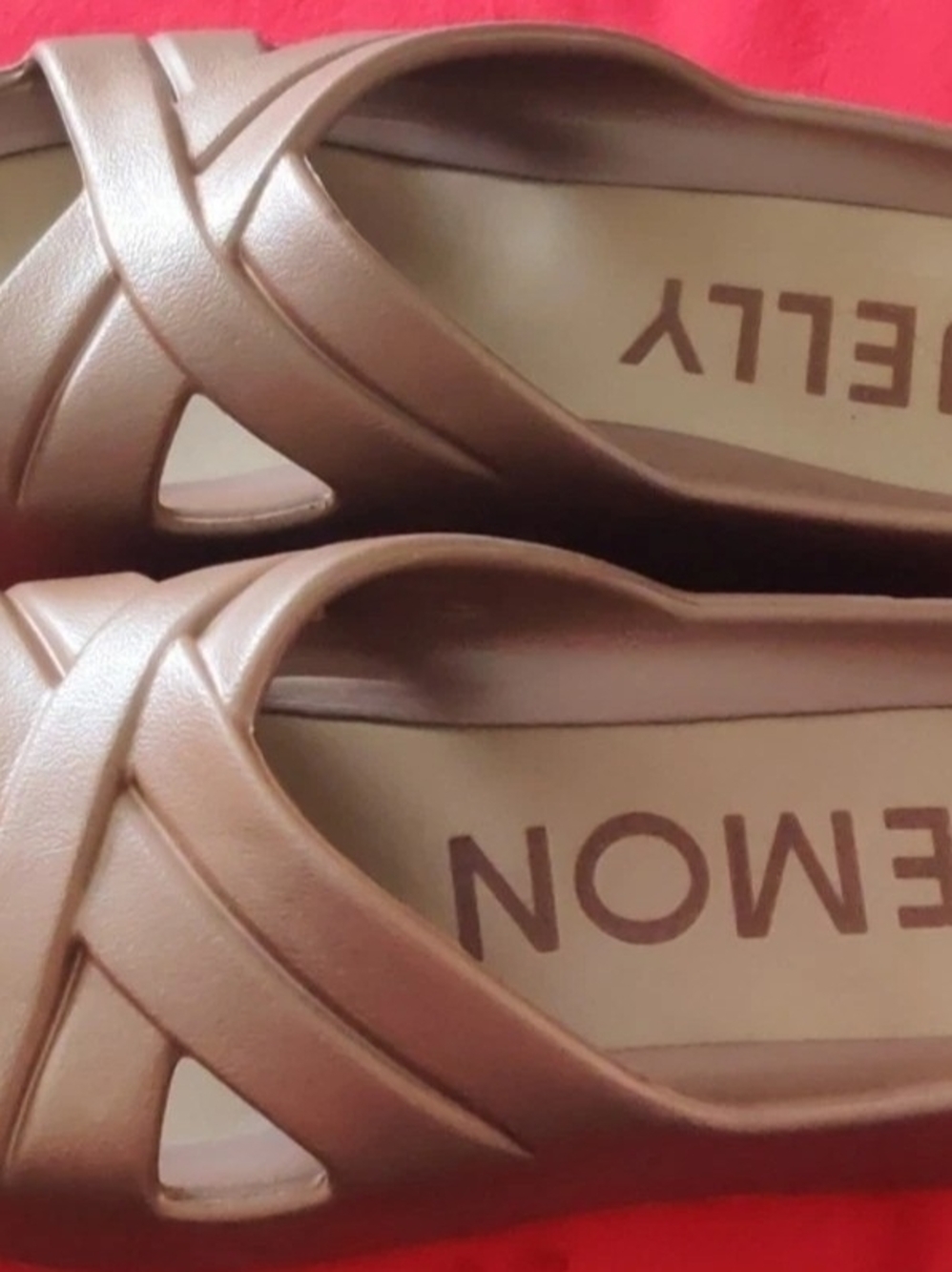 Lemon Jelly Moony Women's 8 Bronze Metal Slip One...New